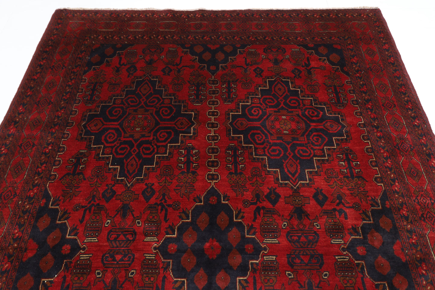 202 x 290 cm | Khal Mohammadi Afghan Tribal Hand Knotted Carpet