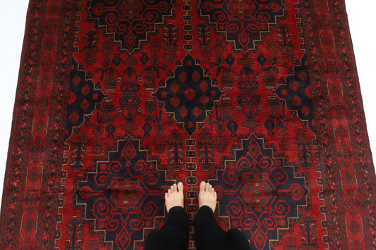 202 x 290 cm | Khal Mohammadi Afghan Tribal Hand Knotted Carpet