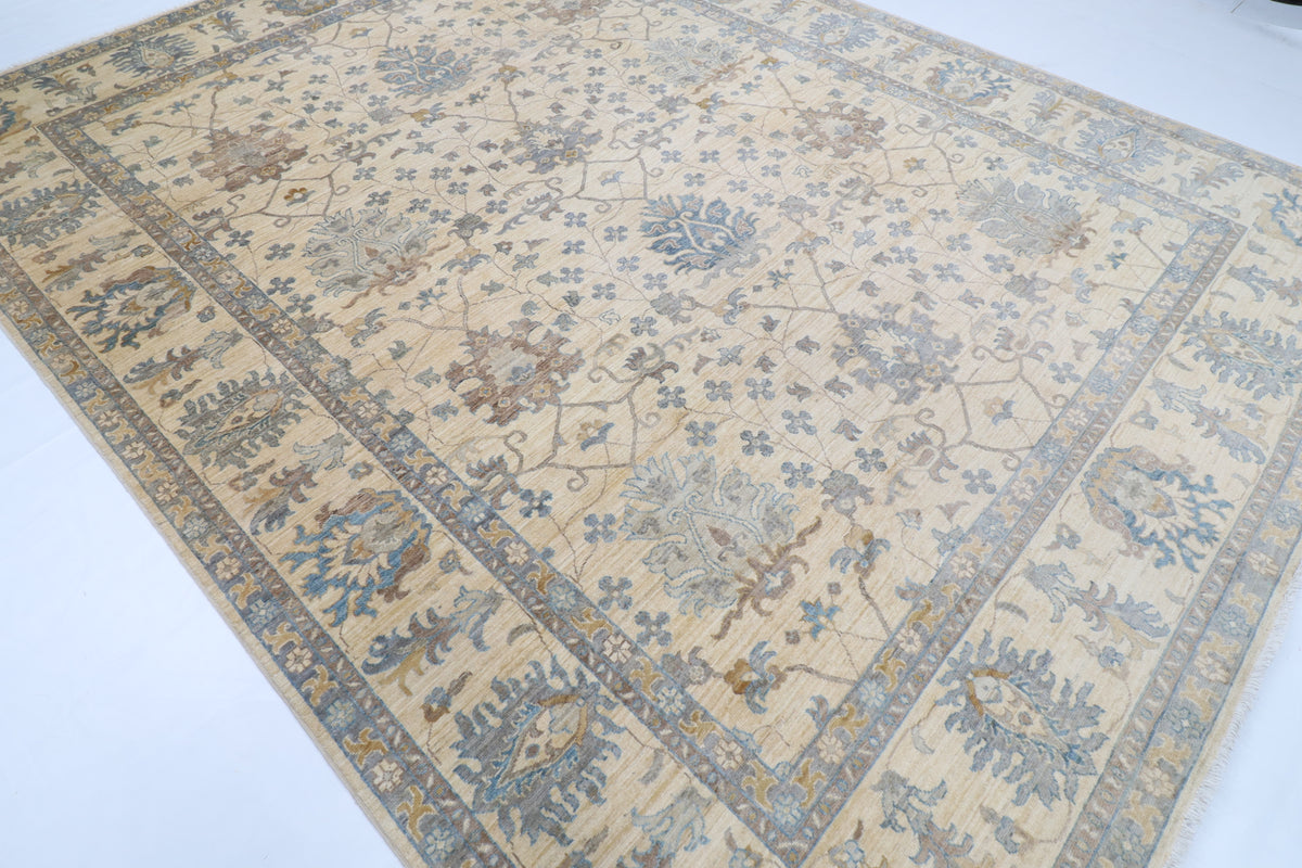 273 x 362 cm | Beige Afghan Veg Dye Wool carpet