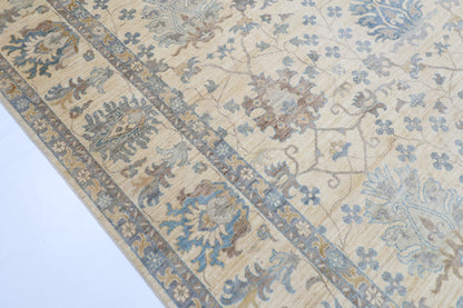 273 x 362 cm | Beige Afghan Veg Dye Wool carpet