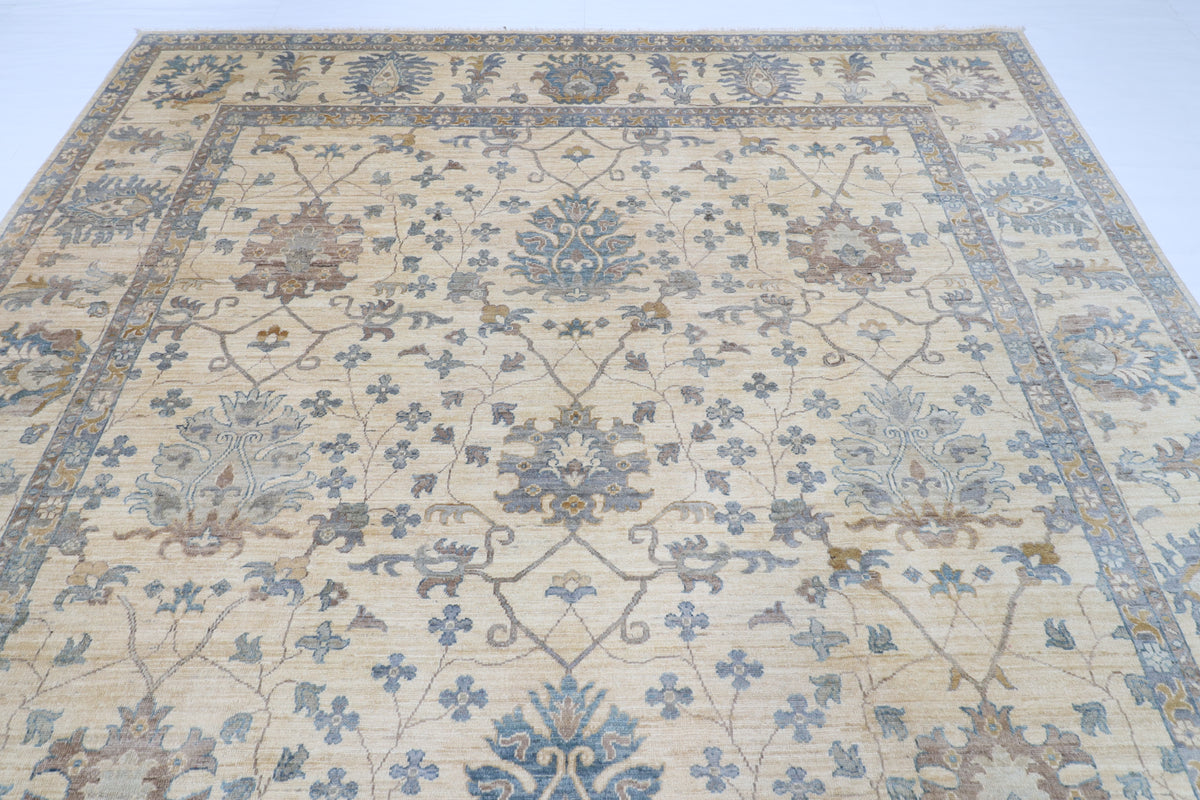 273 x 362 cm | Beige Afghan Veg Dye Wool carpet