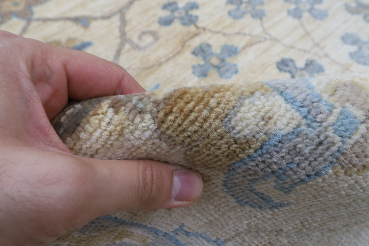273 x 362 cm | Beige Afghan Veg Dye Wool carpet