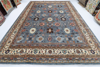 310 x 420 cm | Bidjar Gray Area Rug Afghan Hand Knotted veg Dye Wool carpet