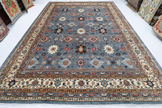 310 x 420 cm | Bidjar Gray Area Rug Afghan Hand Knotted veg Dye Wool carpet