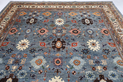 310 x 420 cm | Bidjar Gray Area Rug Afghan Hand Knotted veg Dye Wool carpet