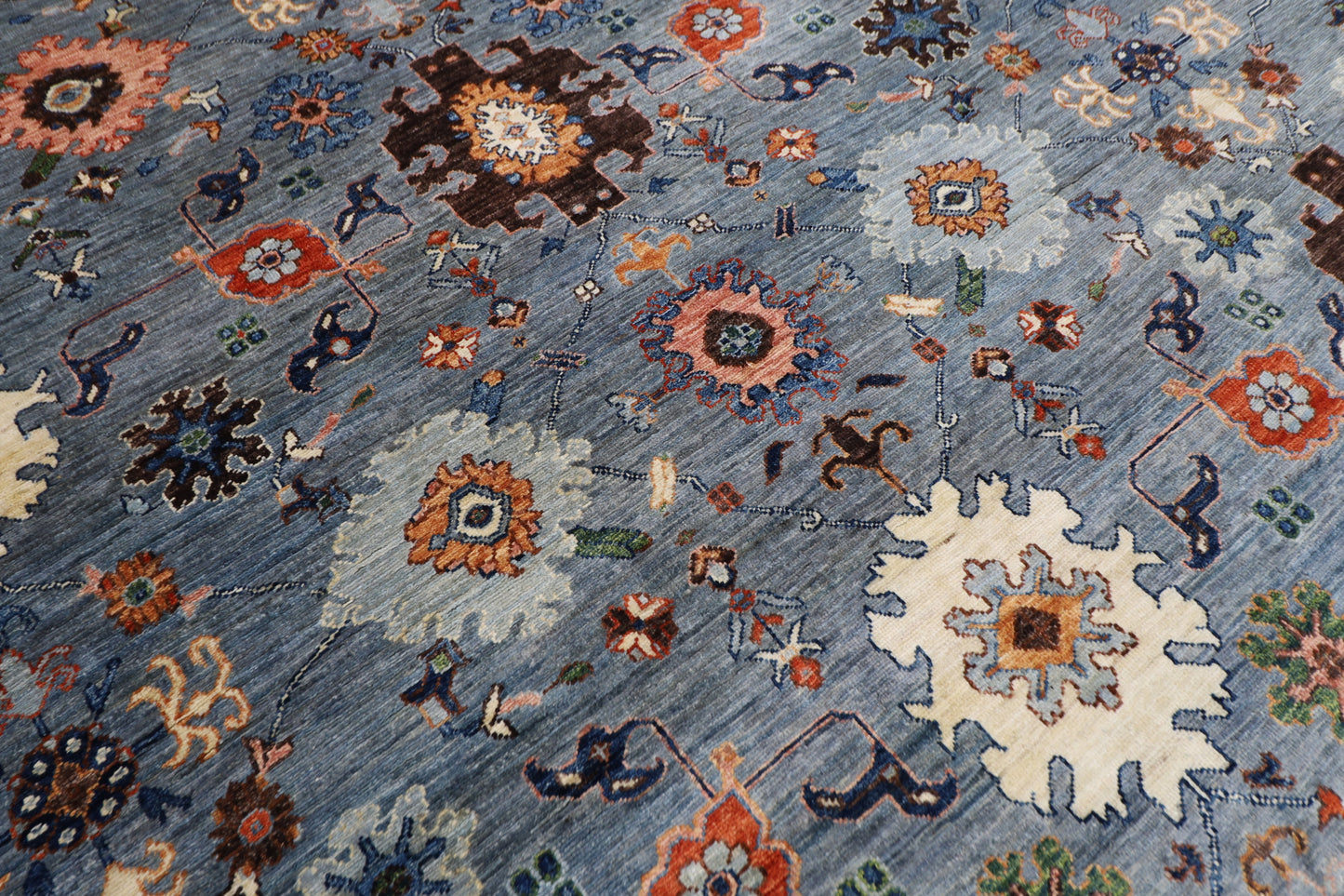 310 x 420 cm | Bidjar Gray Area Rug Afghan Hand Knotted veg Dye Wool carpet