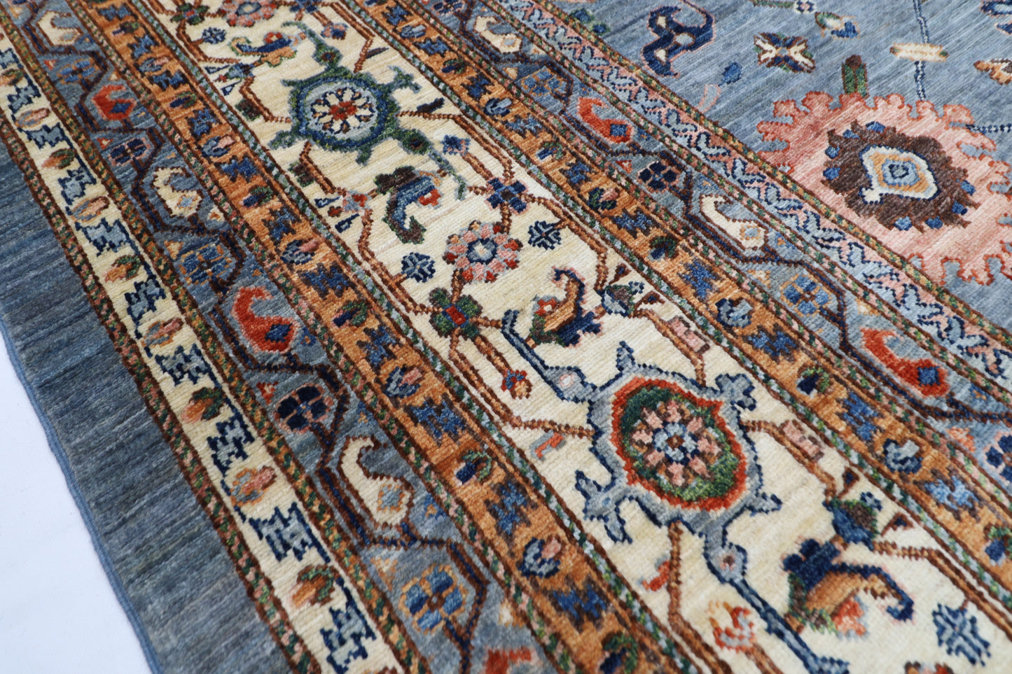 310 x 420 cm | Bidjar Gray Area Rug Afghan Hand Knotted veg Dye Wool carpet