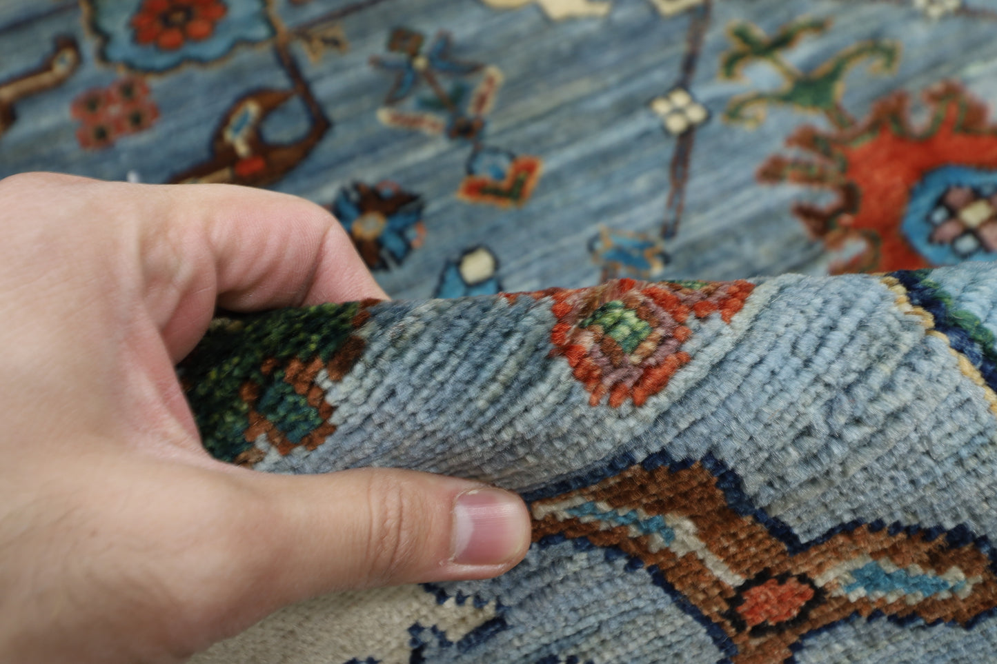 354 x 454 cm | Oriental Bidjar Gray Area Rug Afghan Hand Knotted Veg Dye Wool carpet