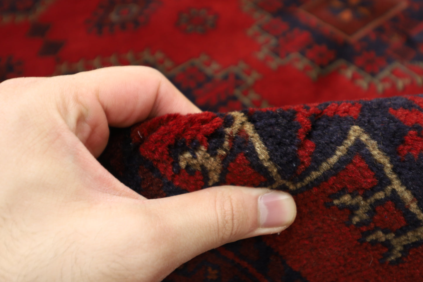 202 x 287 cm | Khal Mohammadi Afghan Tribal Hand Knotted Carpet