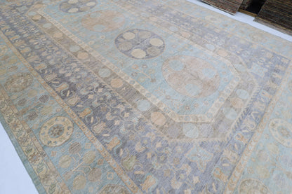 369 x 554 cm | Oriental Suzani Area Rug Afghan Hand Knotted Veg Dye Wool carpet