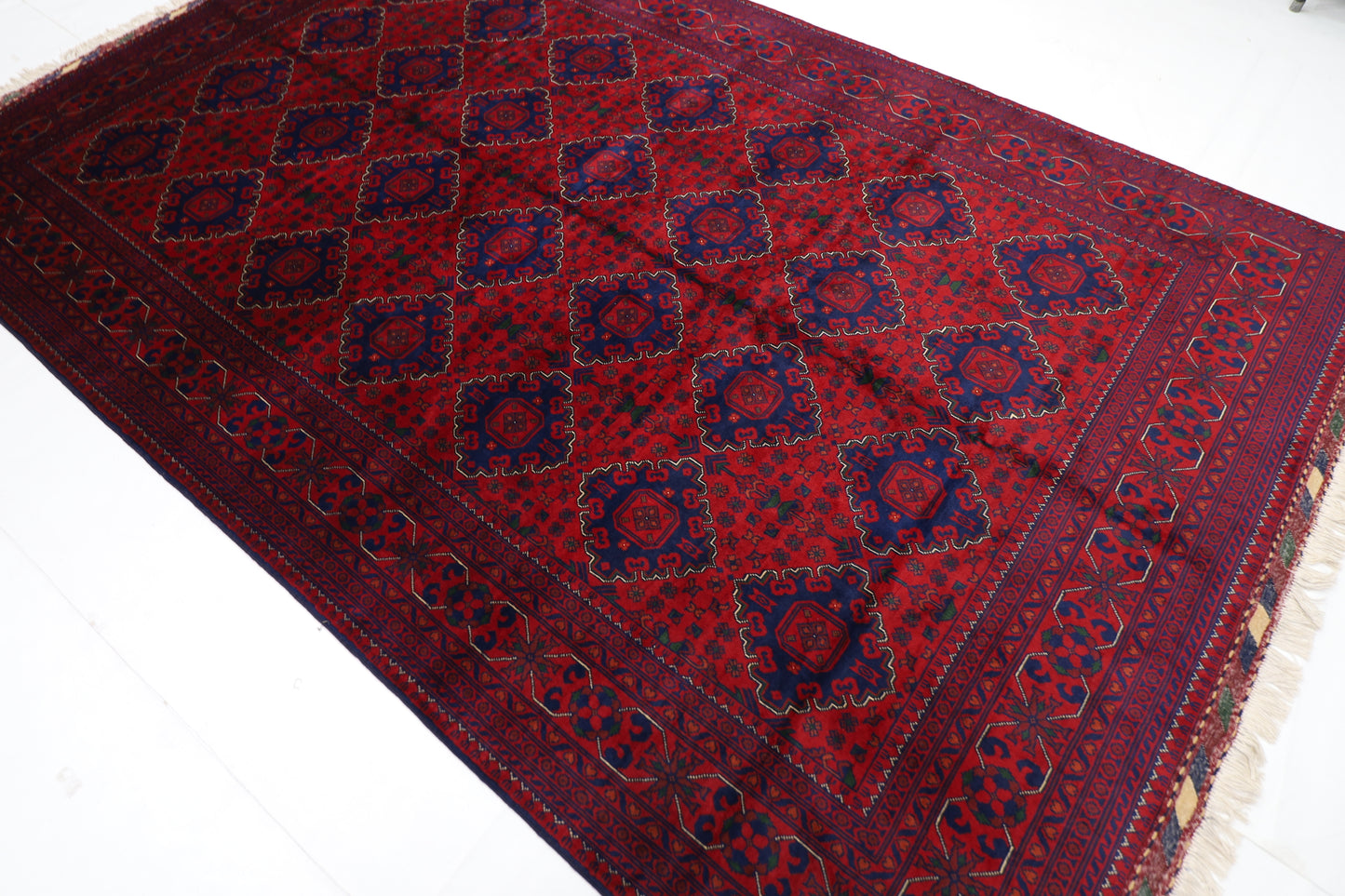 200 x 310 cm | Khamiyab Afghan Tribal Hand Knotted Carpet