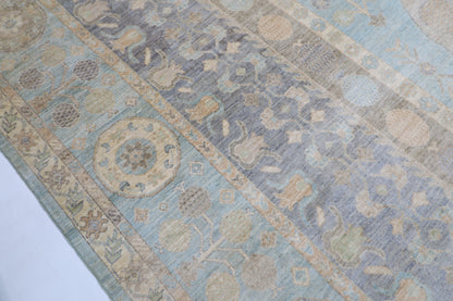 369 x 554 cm | Oriental Suzani Area Rug Afghan Hand Knotted Veg Dye Wool carpet