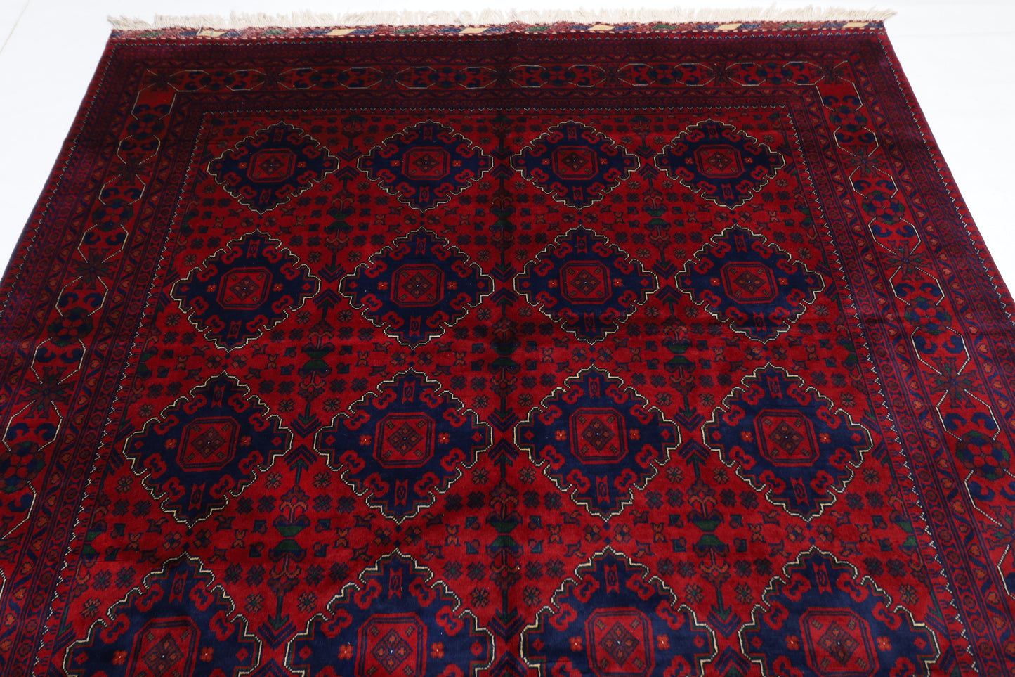 200 x 310 cm | Khamiyab Afghan Tribal Hand Knotted Carpet