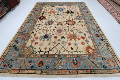 277 x 363 cm | Oushak Afghan Veg Dye Wool carpet
