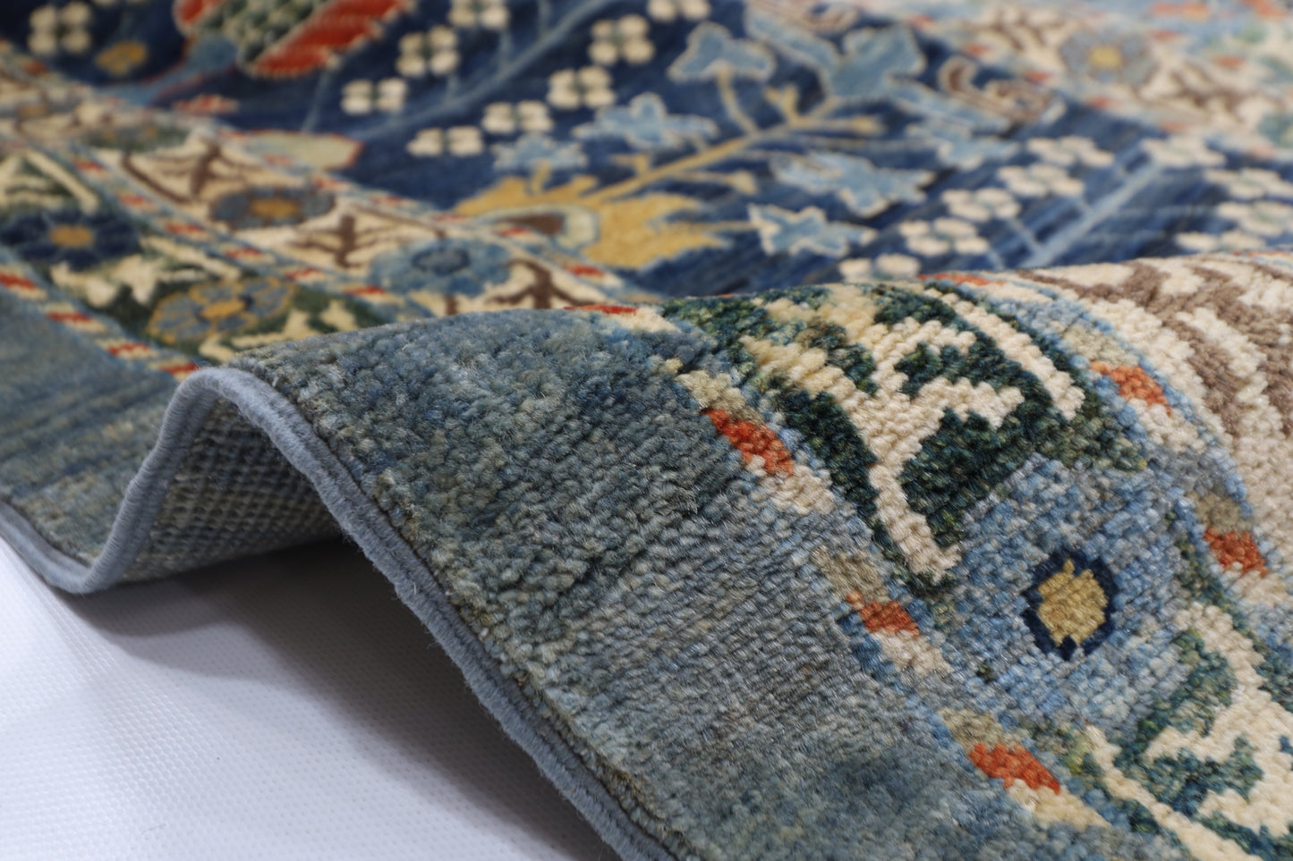 360 x 537 cm | Oriental Floral Gray Area Rug Afghan Hand Knotted Veg Dye Wool carpet