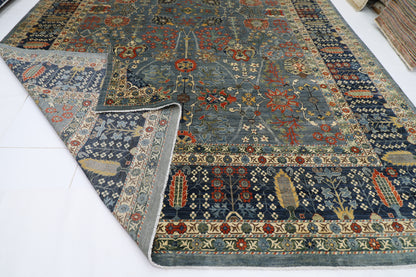 360 x 537 cm | Oriental Floral Gray Area Rug Afghan Hand Knotted Veg Dye Wool carpet