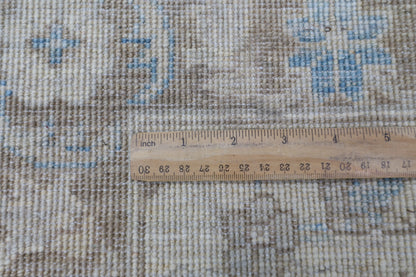 248 x 300 cm | Blue Beige Afghan Tribal Hand Knotted Wool Carpet