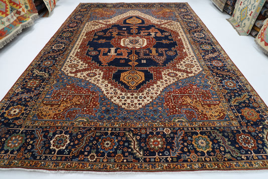 304 x 427 cm |  Heriz Blue Area Rug Afghan Hand Knotted veg Dye Wool carpet