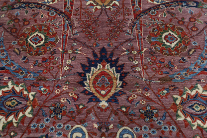 274 x 355 cm | Pink Sickle Leaf Afghan Veg Dye Wool carpet