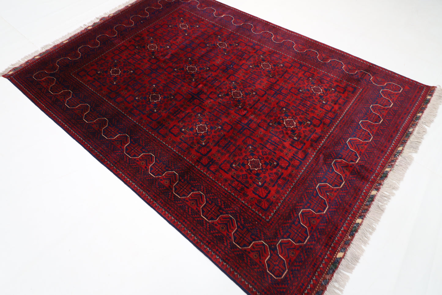 168 x 240 cm | Khamiyab Afghan Tribal Hand Knotted Carpet