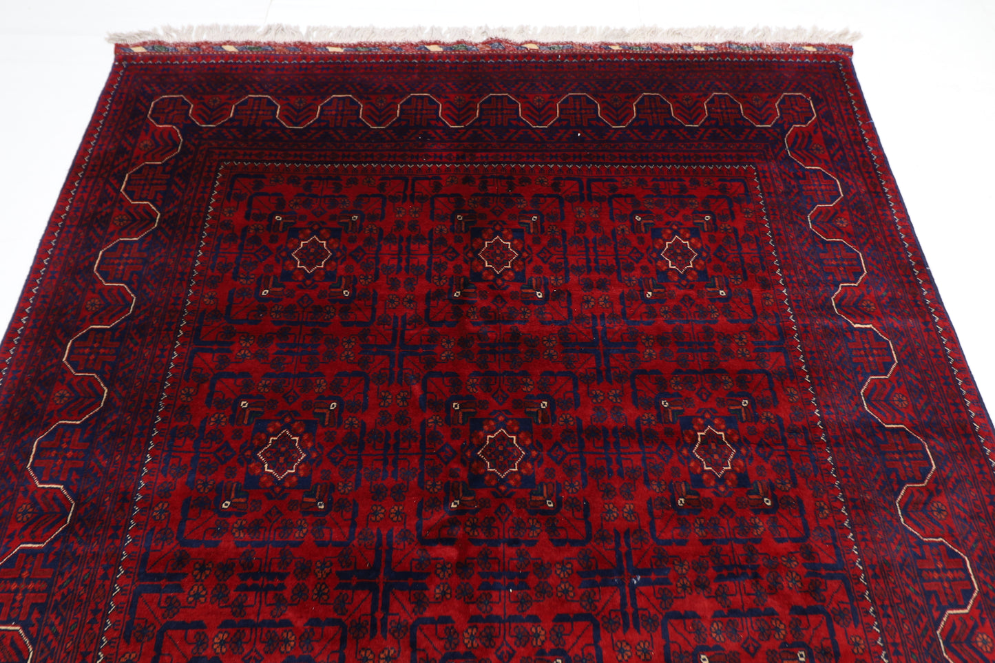 168 x 240 cm | Khamiyab Afghan Tribal Hand Knotted Carpet
