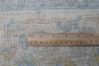 240 x 298 cm | Blue Floral Afghan Tribal Hand Knotted Wool Carpet