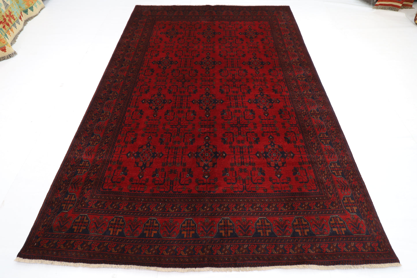 196 x 293 cm | Khal Mohammadi Afghan Tribal Hand Knotted Carpet