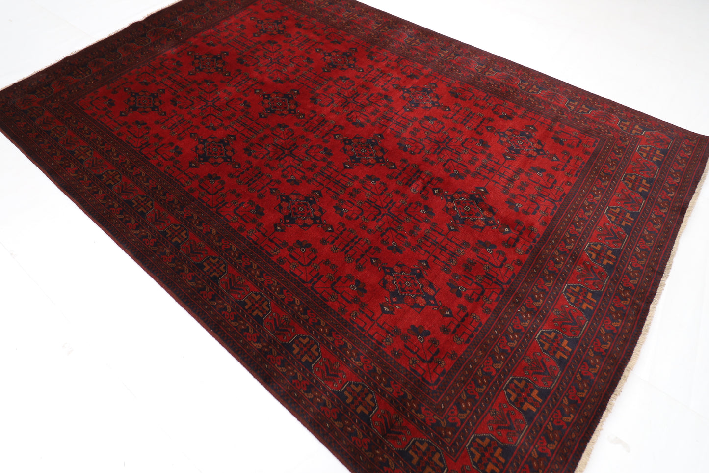 196 x 293 cm | Khal Mohammadi Afghan Tribal Hand Knotted Carpet