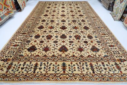 305 x 500 cm | Sultani Beige Area Rug Afghan Hand Knotted veg Dye Wool carpet
