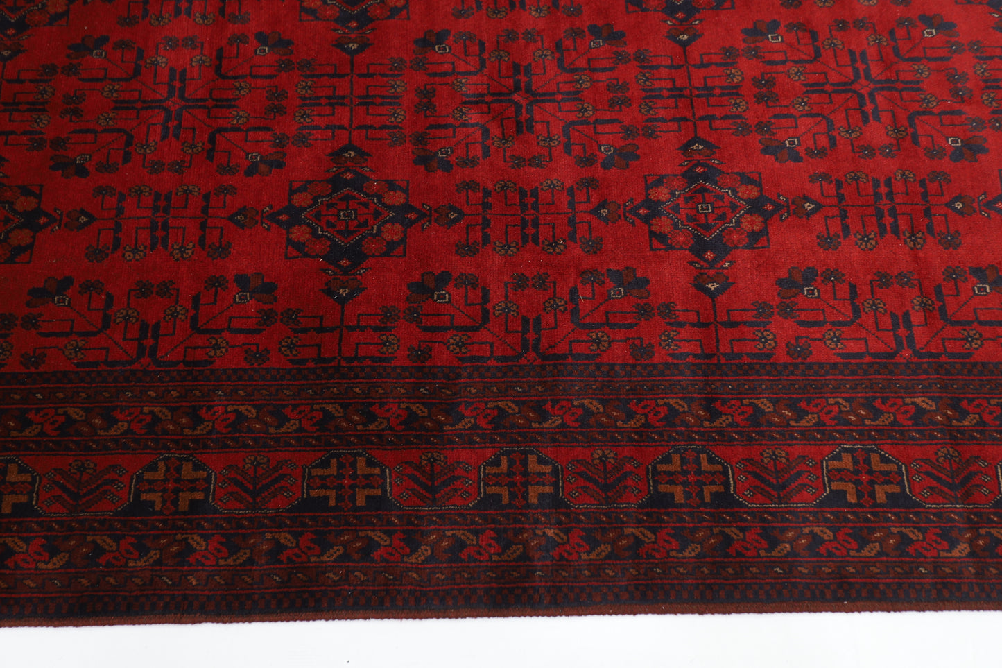 196 x 293 cm | Khal Mohammadi Afghan Tribal Hand Knotted Carpet