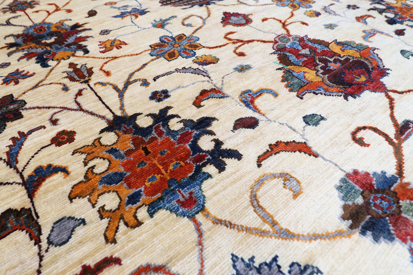 305 x 500 cm | Sultani Beige Area Rug Afghan Hand Knotted veg Dye Wool carpet