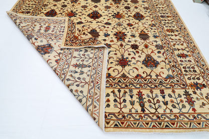 305 x 500 cm | Sultani Beige Area Rug Afghan Hand Knotted veg Dye Wool carpet