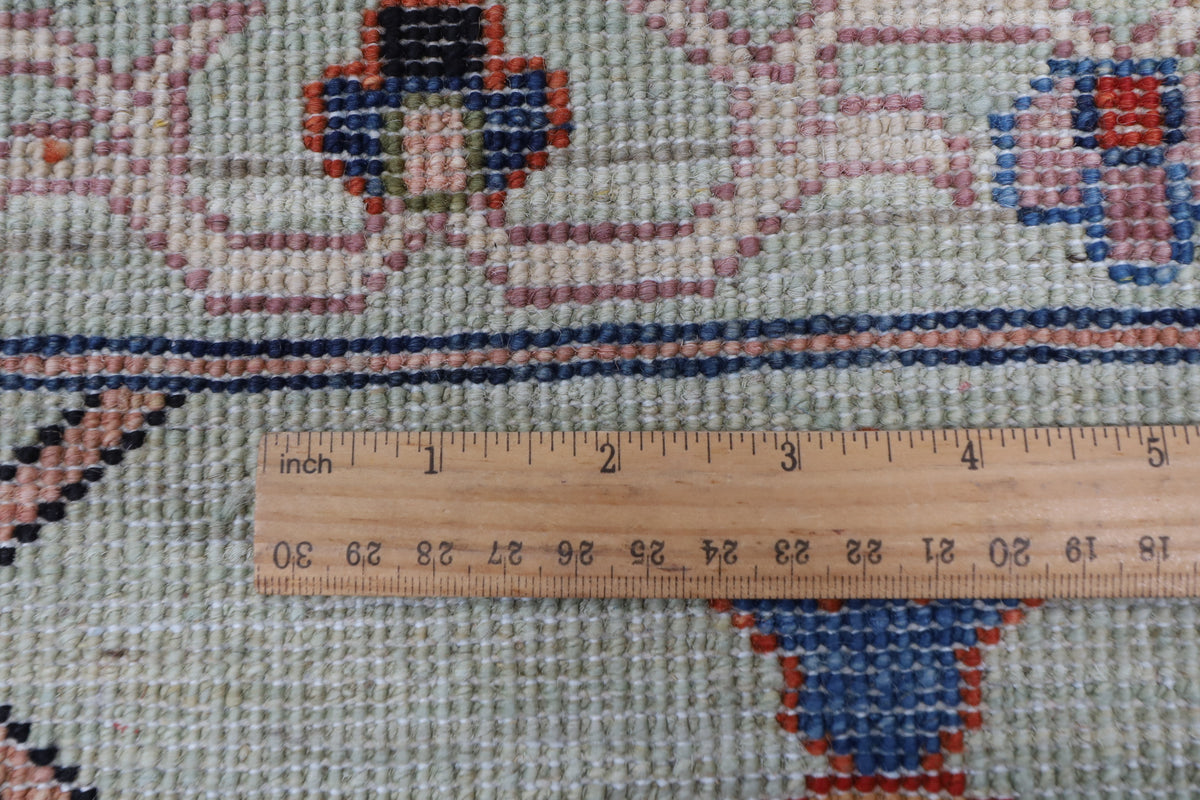 298 x 397 cm | Green Sultani Afghan Veg Dye Wool carpet