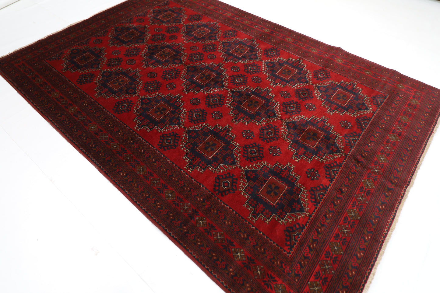 202 x 290 cm | Khal Mohammadi Afghan Tribal Hand Knotted Carpet