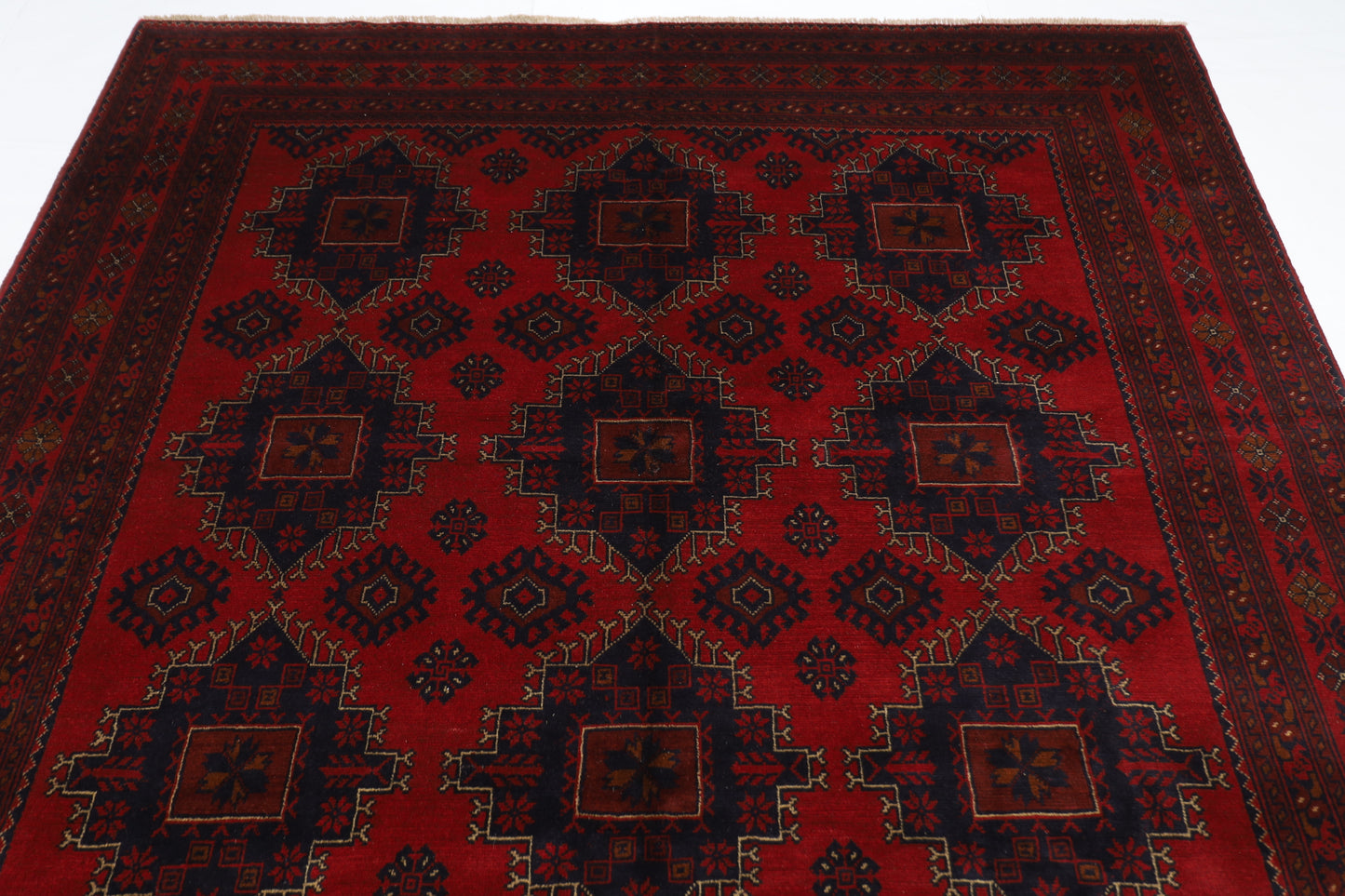 202 x 290 cm | Khal Mohammadi Afghan Tribal Hand Knotted Carpet