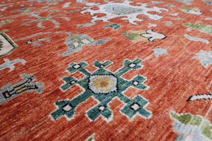 309 x 425 cm | Large Size Floral Area Rug Afghan Hand Knotted veg Dye Wool carpet