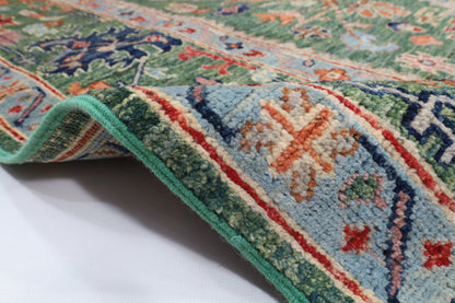 250 x 300 cm | Green Afghan Veg Dye Wool carpet