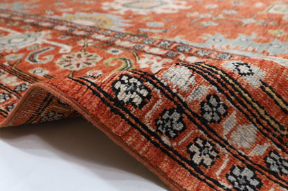 309 x 425 cm | Large Size Floral Area Rug Afghan Hand Knotted veg Dye Wool carpet