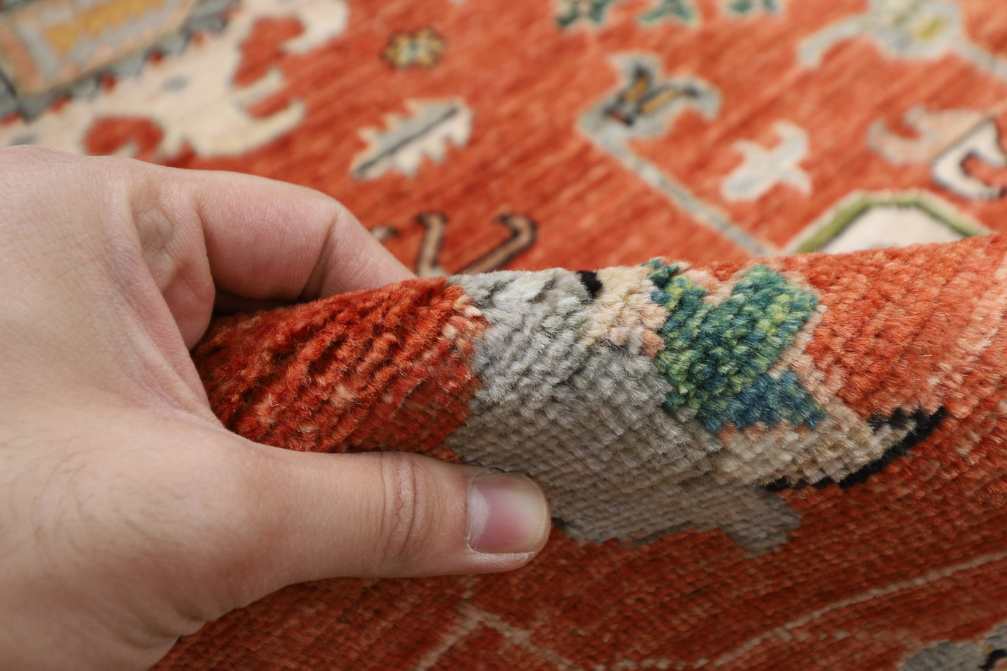 309 x 425 cm | Large Size Floral Area Rug Afghan Hand Knotted veg Dye Wool carpet