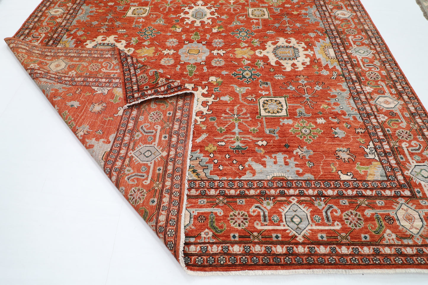 309 x 425 cm | Large Size Floral Area Rug Afghan Hand Knotted veg Dye Wool carpet