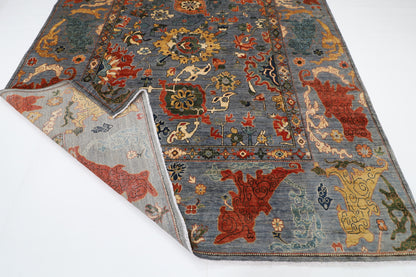 245 x 296 cm | Bluish Grey Afghan Veg Dye Wool carpet