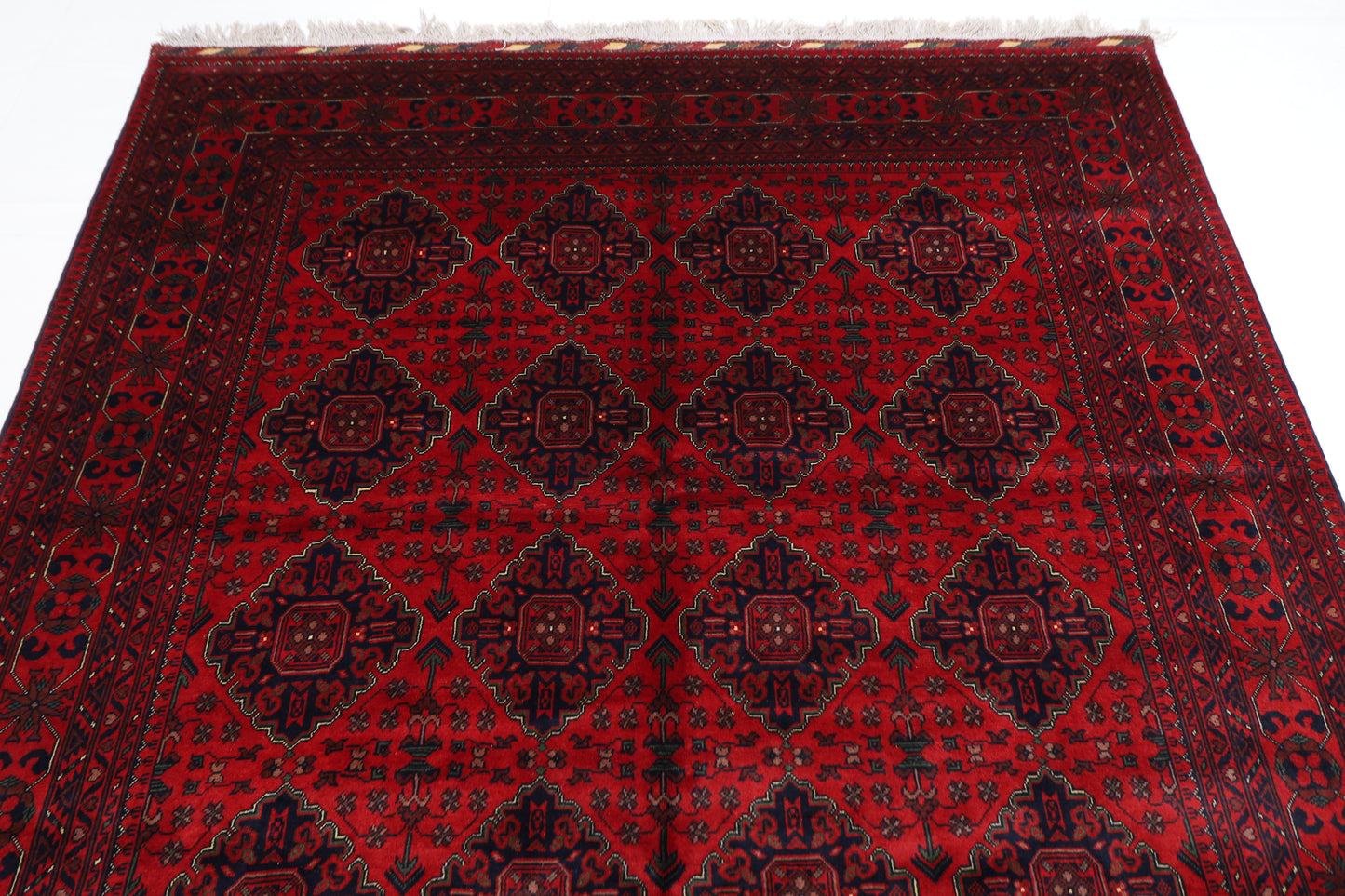 198 x 307 cm | Khamiyab Afghan Tribal Hand Knotted Carpet