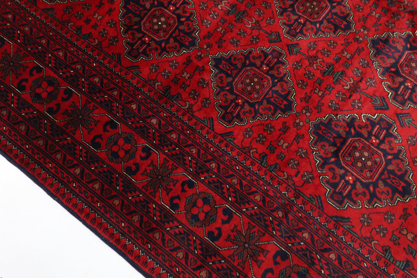 198 x 307 cm | Khamiyab Afghan Tribal Hand Knotted Carpet