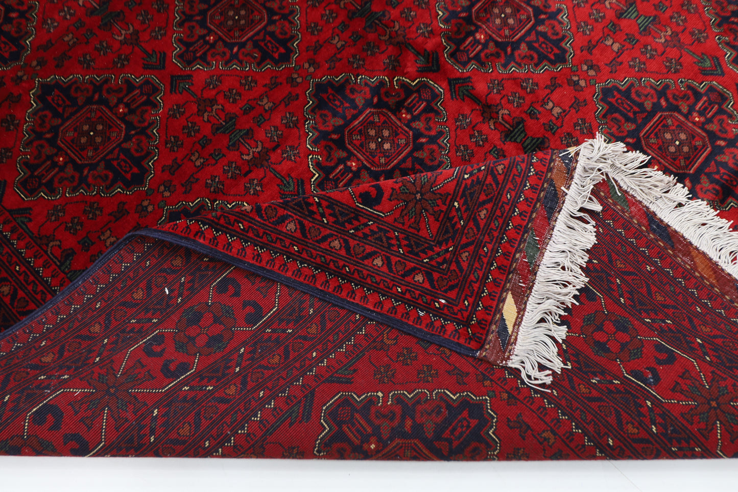 198 x 307 cm | Khamiyab Afghan Tribal Hand Knotted Carpet