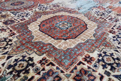250 x 245 cm | Oriental Abstract Round Rug Afghan Hand Knotted Veg Dye Wool carpet