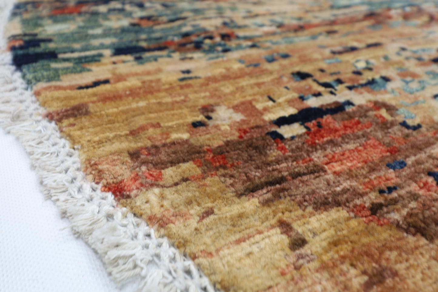 250 x 245 cm | Oriental Abstract Round Rug Afghan Hand Knotted Veg Dye Wool carpet