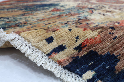 250 x 245 cm | Oriental Abstract Round Rug Afghan Hand Knotted Veg Dye Wool carpet