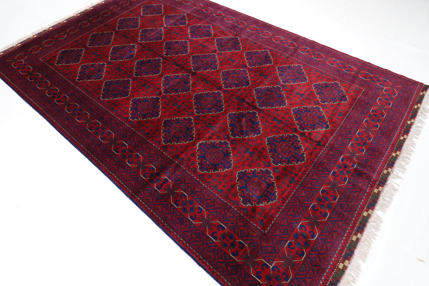 195 x 302 cm | Khamiyab Afghan Tribal Hand Knotted Carpet