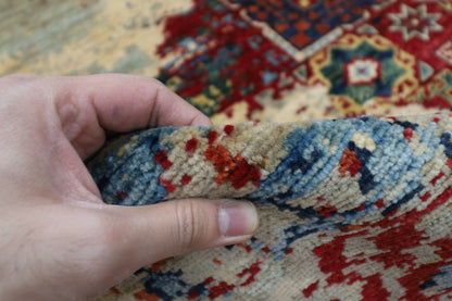 247 x 298 cm | Abstract Mamluk Oriental Area Rug Afghan Tribal Hand Knotted veg Dye Wool Carpet