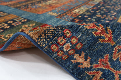 121 x 188 cm | Gabbeh Area Rug Afghan Hand Knotted veg Dye Wool carpet